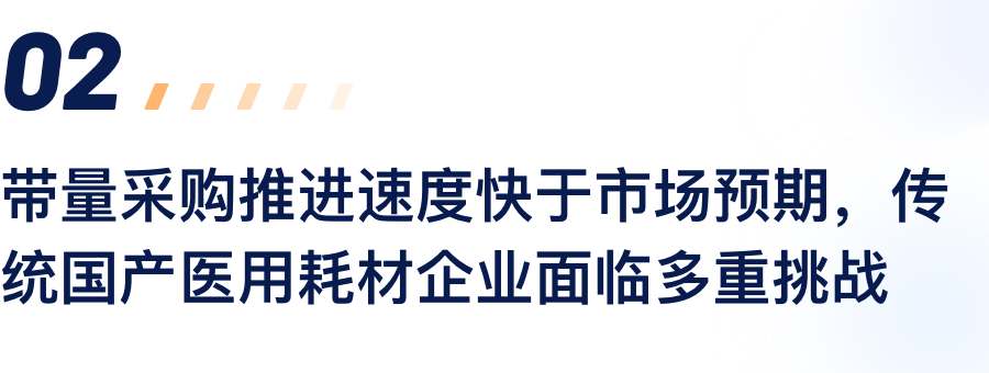 带量采购推动快率快于市场预期，传统国产医用耗材企业面对多沉挑战.png